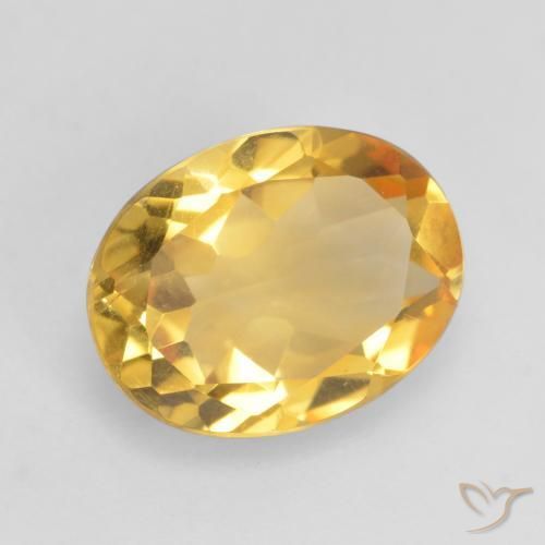 Citrino ouro médio Natural 1.47ct, oval, VVS-VS