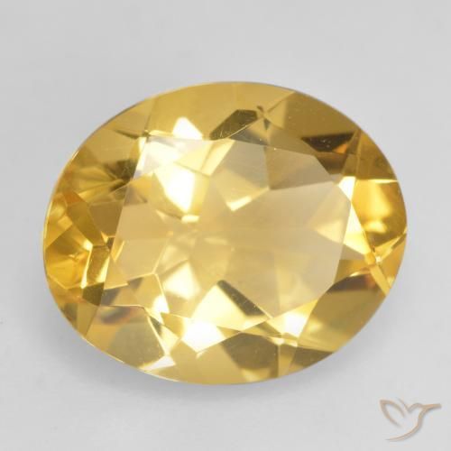 Citrino ouro médio Natural 3.17ct, oval, VVS-VS