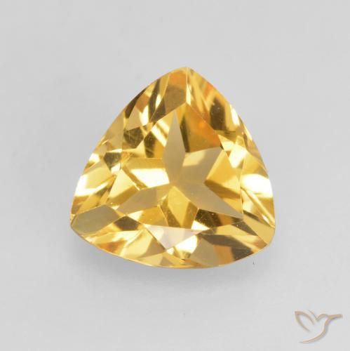 1.11ct Natural ouro médio Citrino, Trilhão, VVS-VS