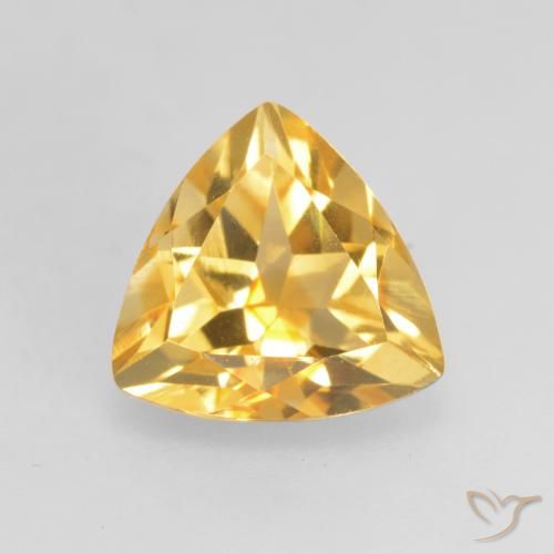 1.17ct Natural ouro médio Citrino, Trilhão, VVS-VS