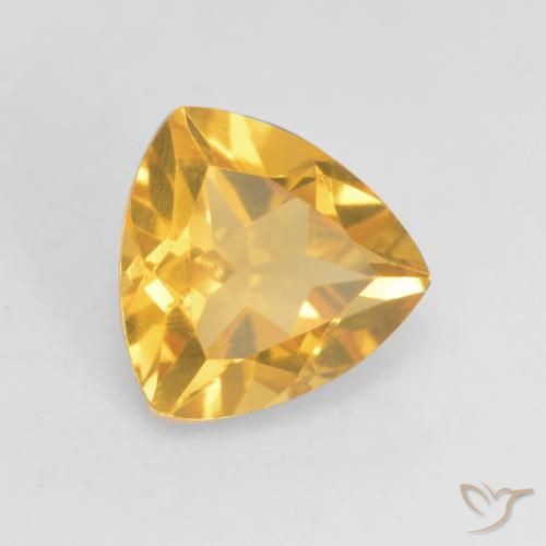 Citrino ouro médio Natural 1.14ct, Trilhão, VVS-VS