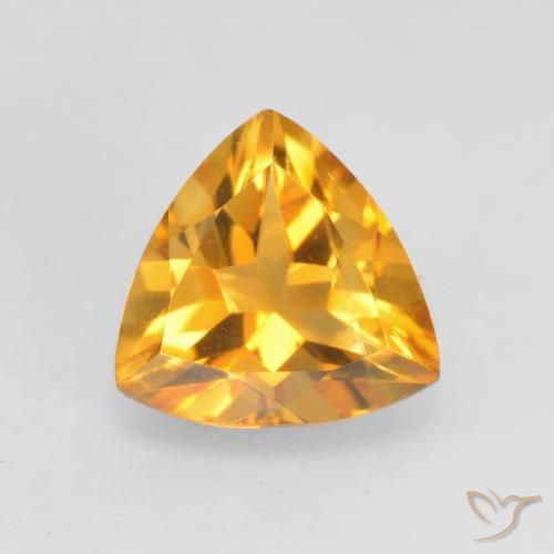 Citrino dourado natural 1,09ct, trillion, VVS-VS