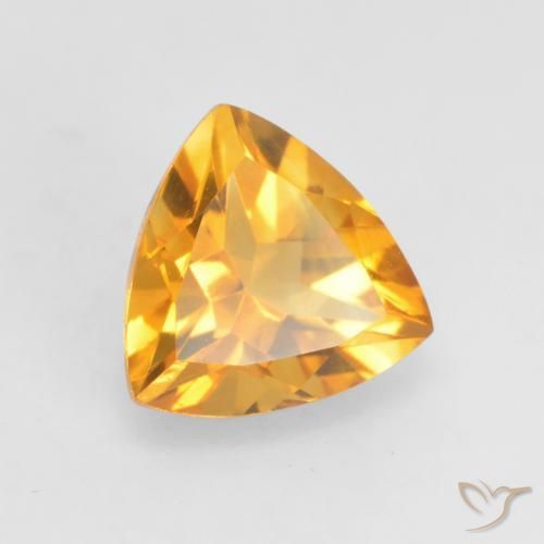 Citrino dourado natural 1,09ct, trillion, VVS-VS