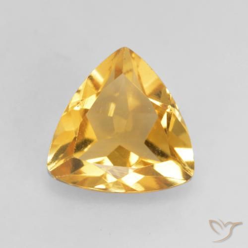 1.03ct Natural Laranja Dourado Profundo Citrino, Trilhão, VVS-VS