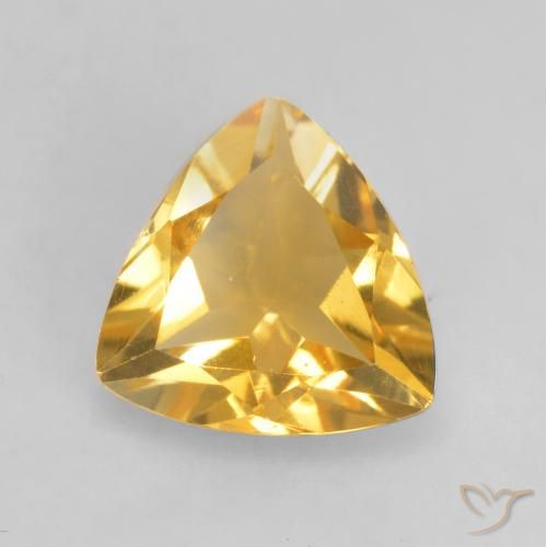 0.93ct Natural ouro médio Citrino, Trilhão, VVS-VS