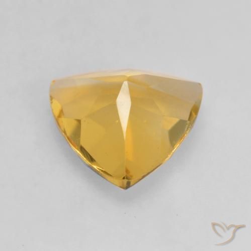 Citrino ouro médio Natural 0.93ct, Trilhão, VVS-VS