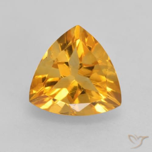 1.08ct Natural Laranja-dourado médio-claro Citrino, Trilhão, VVS-VS