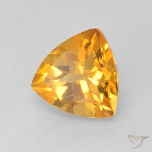 Citrino Laranja-Ouro Natural 1.16ct, Trilhão, VVS-VS