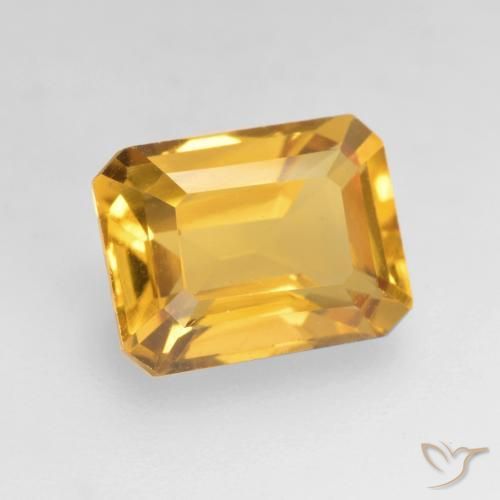 Citrino Dourado médio Natural 1.69ct, Corte Octógono / Esmeralda, VVS-VS
