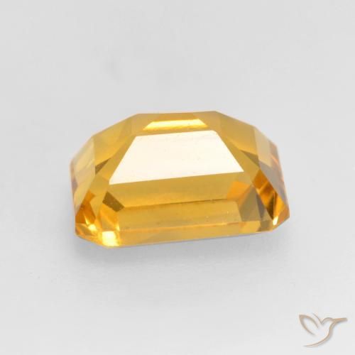 Citrino Dourado médio Natural 1.69ct, Corte Octógono / Esmeralda, VVS-VS