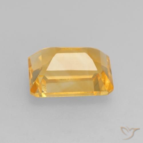 Citrino ouro brilhante Natural 1.56ct, Corte Octógono / Esmeralda, VVS-VS