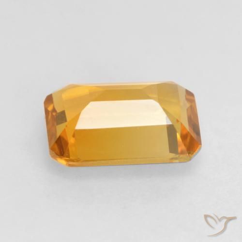 Citrino Dourado Escuro Natural 1.22ct, Corte Octógono / Esmeralda, VVS-VS