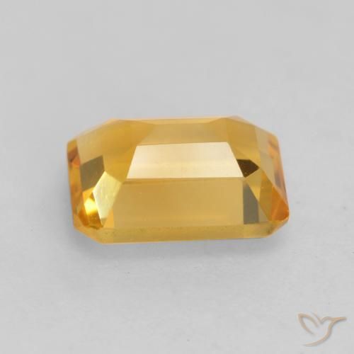 Citrino Laranja Dourado Profundo Natural 1.52ct, Corte Octógono / Esmeralda, VVS-VS