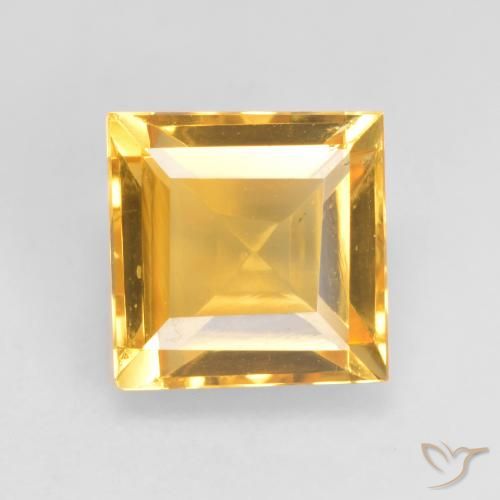 1.68ct Natural ouro brilhante Citrino, Quadrado, VVS-VS