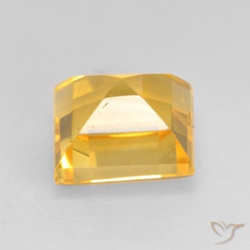 Citrino ouro brilhante Natural 1.68ct, Quadrado, VVS-VS