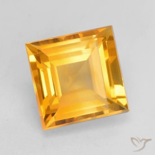 Citrino ouro médio Natural 1.76ct, Quadrado, VVS-VS