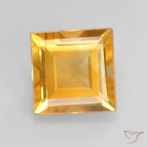 1.81ct Natural Laranja Dourado Profundo Citrino, Quadrado, VS