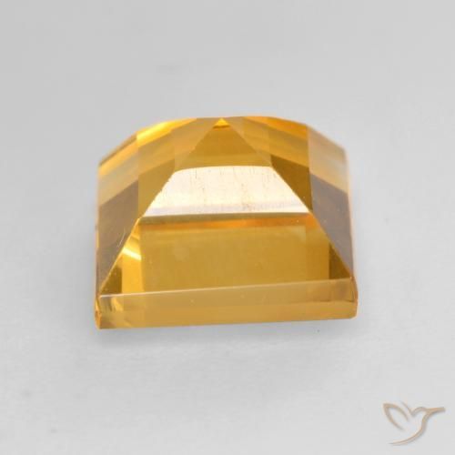 Citrino Laranja Dourado Profundo Natural 1.81ct, Quadrado, VS