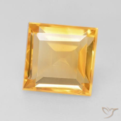 Citrino Dourado médio Natural 1.76ct, Quadrado, VVS-VS