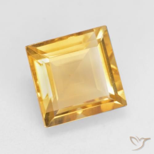 Citrino ouro médio Natural 1.76ct, Quadrado, VVS-VS