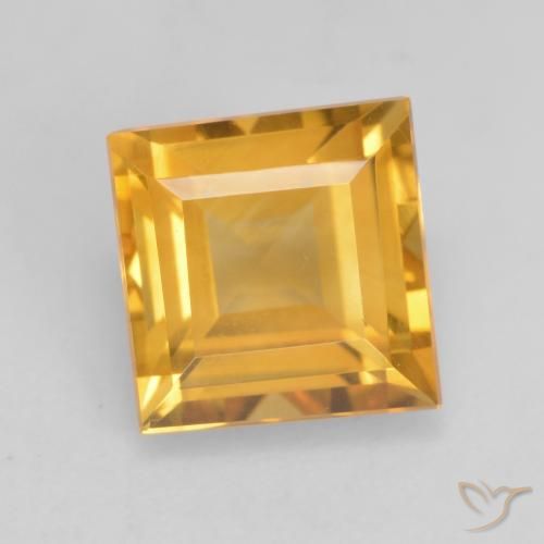 1.74ct Natural Dourado Escuro Citrino, Quadrado, VVS-VS