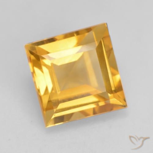 Citrino Dourado Escuro Natural 1.74ct, Quadrado, VVS-VS