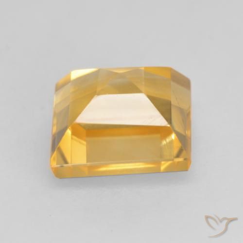 Citrino Laranja Dourada Natural 1.76ct, Quadrado, VVS-VS