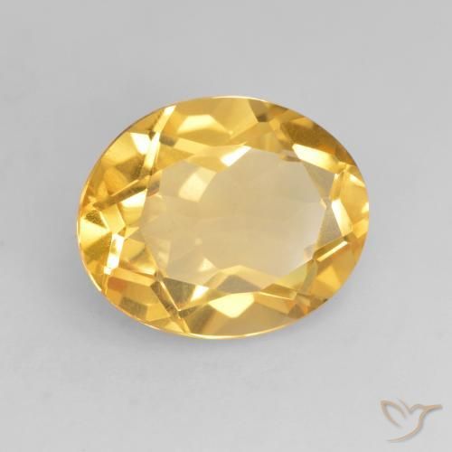 Citrino ouro médio Natural 3.14ct, oval, VVS-VS