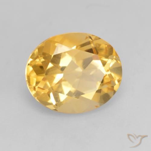 Citrino ouro brilhante Natural 3.42ct, oval, VVS-VS