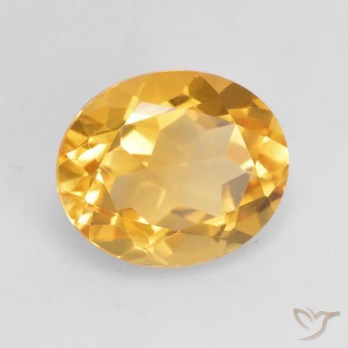 Citrino Dourado médio Natural 3.79ct, oval, VVS-VS