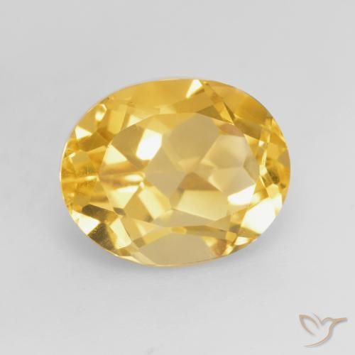 Citrino ouro médio Natural 3.70ct, oval, VVS-VS