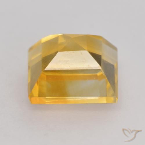 Citrino Laranja Dourado Profundo Natural 1.64ct, Quadrado, VVS-VS
