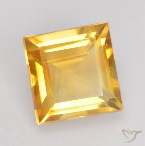 Citrino ouro brilhante Natural 1.57ct, Quadrado, VVS-VS