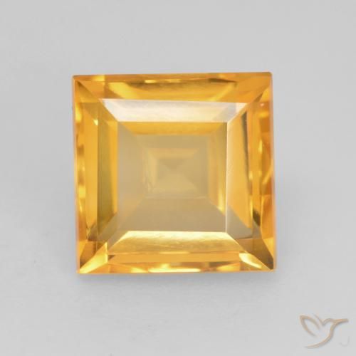 1.84ct Natural Dourado Escuro Citrino, Quadrado, VVS-VS