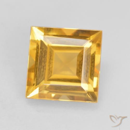 1.73ct Natural Dourado Escuro Citrino, Quadrado, VVS-VS