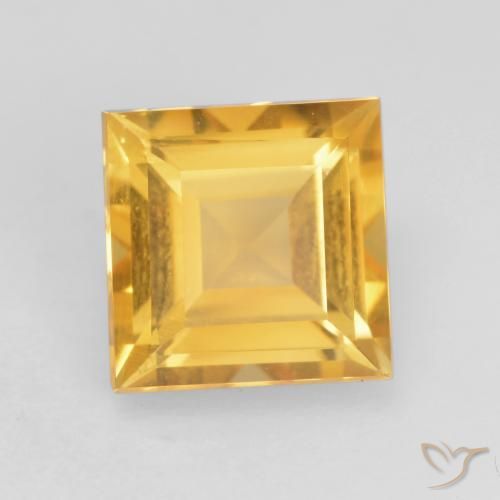Citrino Dourado Escuro Natural 1.73ct, Quadrado, VVS-VS