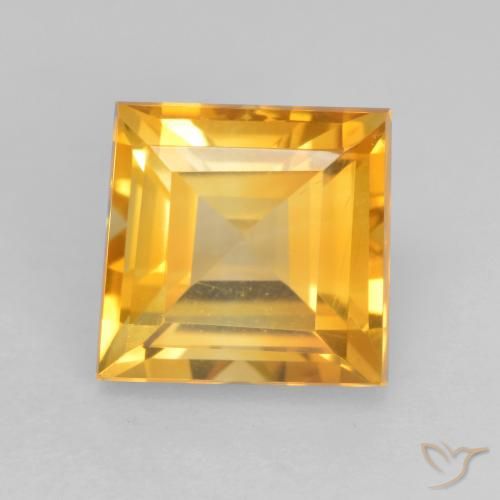 1.93ct Natural ouro brilhante Citrino, Quadrado, VVS-VS