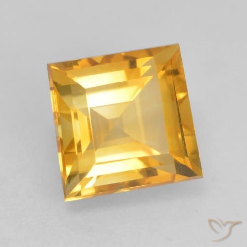 Citrino ouro brilhante Natural 1.93ct, Quadrado, VVS-VS