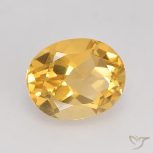 Citrino ouro médio Natural 3.84ct, oval, VVS-VS