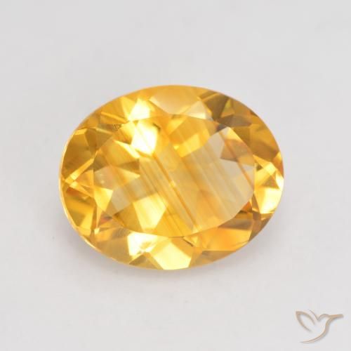 3.11ct Natural Laranja Dourado Profundo Citrino, oval, VVS-VS