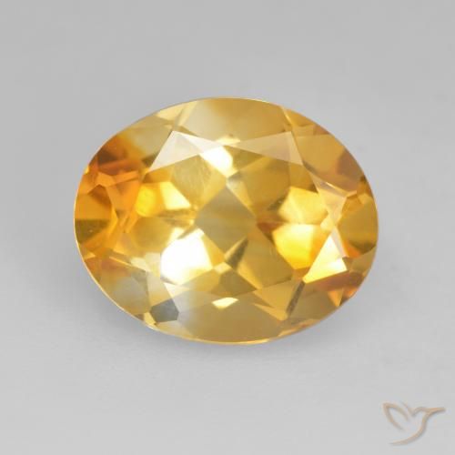 3.09ct Natural Laranja Dourado Profundo Citrino, oval, VVS-VS