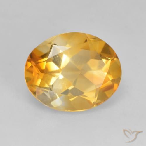 Citrino Laranja Dourado Profundo Natural 3.09ct, oval, VVS-VS