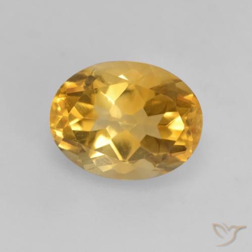 1.77ct Natural Laranja Dourado Profundo Citrino, oval, VVS-VS