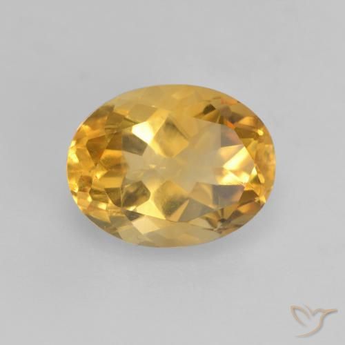 Citrino Laranja Dourado Profundo Natural 1.77ct, oval, VVS-VS
