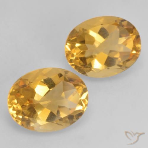 Pedras preciosas de Citrino Dourado Médio-escuro natural de 3.57 ct, oval, VVS-VS