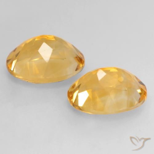 Pedras preciosas de Citrino Dourado Médio-escuro natural de 3.46 ct, oval, VVS-VS