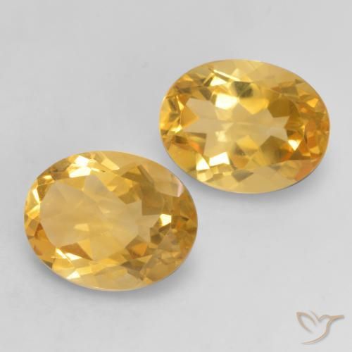 Pedras preciosas de Citrino Laranja Dourado Profundo natural de 3.26 ct, oval, VVS-VS