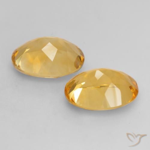 Pedras preciosas de Citrino Laranja Dourado Profundo natural de 3.26 ct, oval, VVS-VS