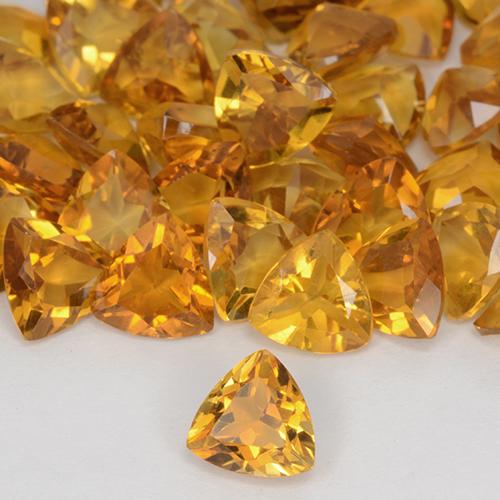 Pedras preciosas de Citrino Laranja escuro-dourado natural de 1.23 ct, Trilhão, VVS-VS