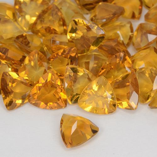 Pedras preciosas de Citrino Laranja escuro-dourado natural de 1.23 ct, Trilhão, VVS-VS